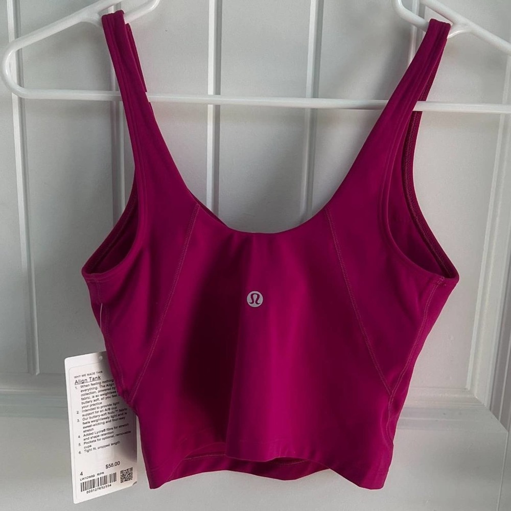 NWT Ripened Raspberry lululemon Align Tank with OG Straps - Picture 3 of 12